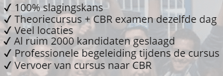 Theoriecursus in 1 dag - Auto Theorie in 1 dag voor € 89,-
